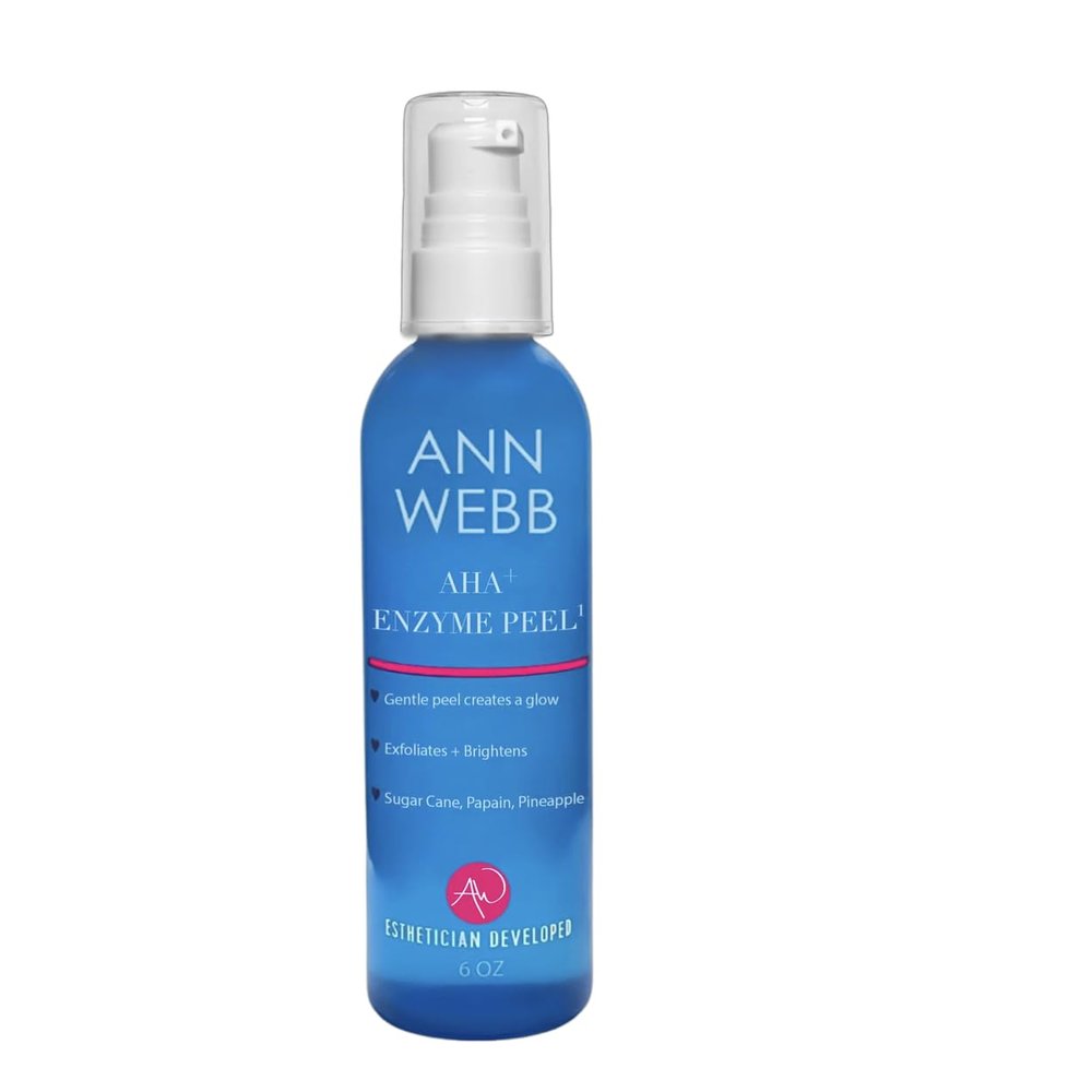 Ann Webb AHA Enzyme Mask Peel - Natural Fruit Enzyme Peel for Face to Brighten Complexion and Exfoliate Skin with Natural Glow, 6oz