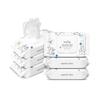 Nolla Nose and Face Wipes for Babies & Kids with Saline, Vitamin E, & Aloe | Unscented | Compostable, 180 Count (6 Packs of 30) view 1