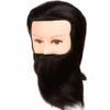 100% Real Hair Male Mannequin Head with Hair Beard for Hairdressers Salon Hairdressing Male Training Heads for Cutting view 1