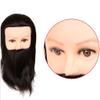 100% Real Hair Male Mannequin Head with Hair Beard for Hairdressers Salon Hairdressing Male Training Heads for Cutting view 2