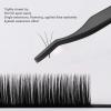 3pcs Curved Eyelash Applicators, Professional Curved Eyelashes Extension Tweezer, Stainless Steel Black Lash Tweezers for Eyelash Extension, Lash Applicator Tool for Cluster Lash Strip Lashes, Black view 2
