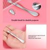3pcs Eye Cream Massage Stick, Metal Eye Cream Roller Wand for Reduce Puffiness, Mini Reusable Facial Makeup Spatula for Face Cream, Double Head Cream Roller Spatula for Facial Skincare Supplies view 4
