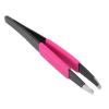 Eyebrow Tweezer, Slant Pointed Precision Tweezers for Eyebrows and Ingrown Hair Removal, Black Stainless Steel Portable Professional Eyebrows Trimming Tool for Women and Men view 1