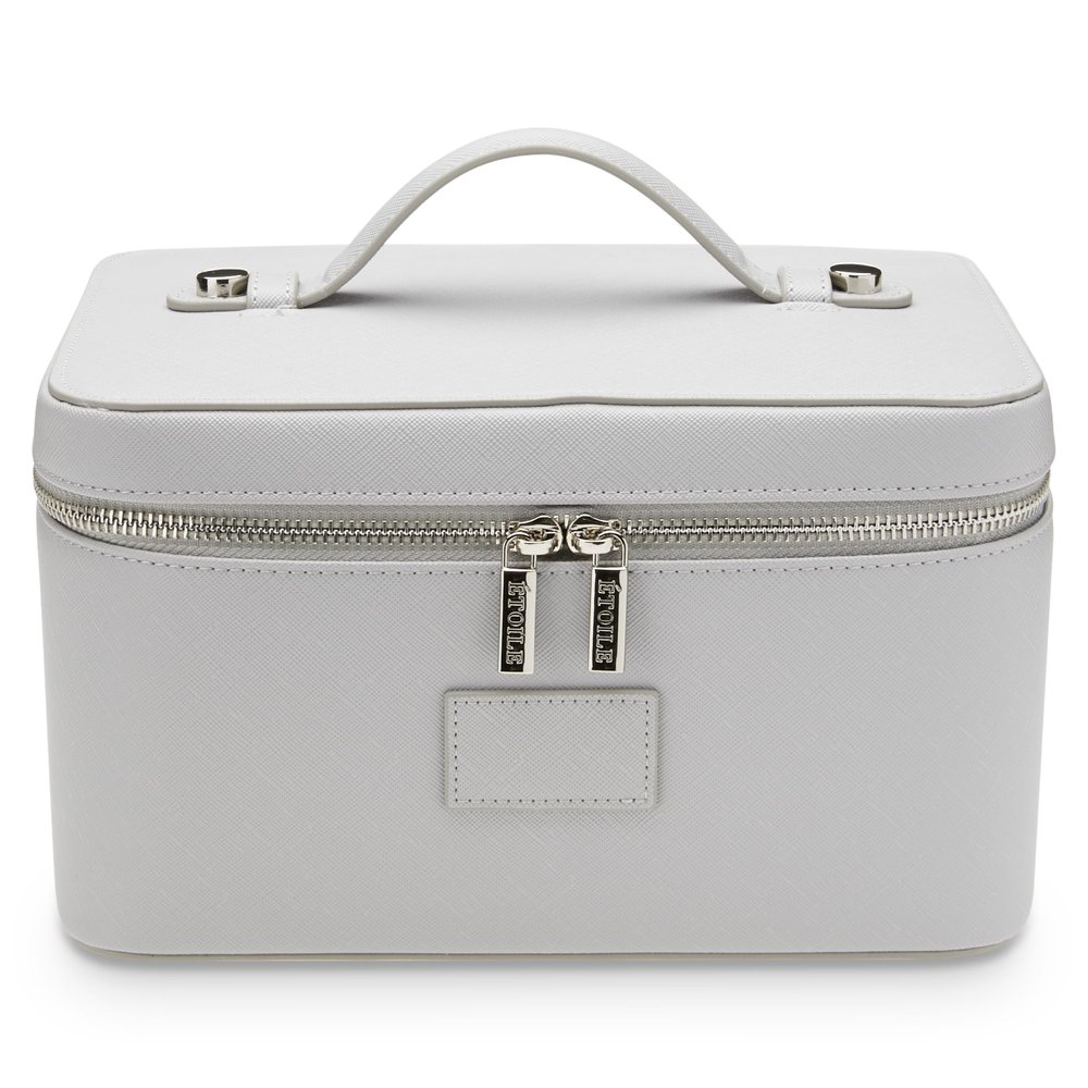 ETOILE - Vanity Case Grey - Stylish Travel Makeup Bag Organizer with Dividers