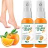 2PCS Foot Peeling Spray Orange Oil,Exfoliating Foot Spray for Remove Dead Skin,Hydrating Foot Care Spray,Peel Off Spray for Calluses & Dry Toe Cracked Rough,Quickly Moisturizing & Nourishing Feet view 1