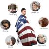 American Flag Guns and Bullet Holes Barber Cape for Adults Professional Salon Hair Cutting Cape Hairdresser Apron view 3