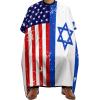 American Israel Flag Barber Cape for Adults Professional Salon Hair Cutting Cape Hairdresser Apron view 1
