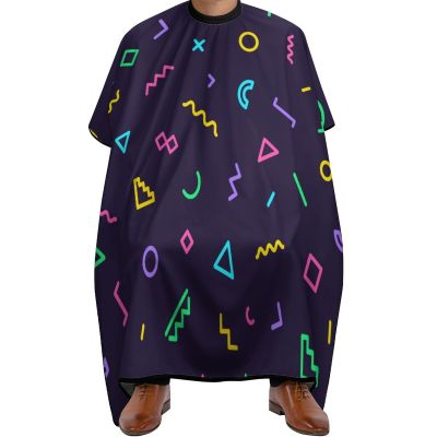 80s 90s Memphis Shape Barber Cape for Adults Professional Salon Hair Cutting Cape Hairdresser Apron