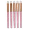 5pcs Glitter Crystal Lip Brush, Lip Smudge Brush, Professional Eye Shadow Brush for Under Eye Concealer, Soft Lip Brush for Travel, Round Head Portable Fiber Wool Lash Brush for Makeup view 1