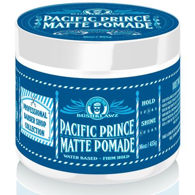 Pacific Prince Matte Pomade 455g/16oz Water Based Firm Hold Easy Wash No Build Up for Tight Styles Men's Styling Smells Great