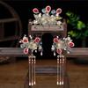 Wedding Hairpin, Bridal Hair Pins,Retro Chinese Headdress Crown Headband Wedding Hair Accessories Pearls Beaded Tassel Earring Style 5 Headpieces view 2