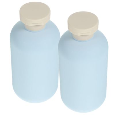 Alipis 2pcs Travel Shampoo Bottles with Cap Refillable Squeeze Containers for Toiletries Lotion Bottles for Outdoor Travel and Easy Refilling