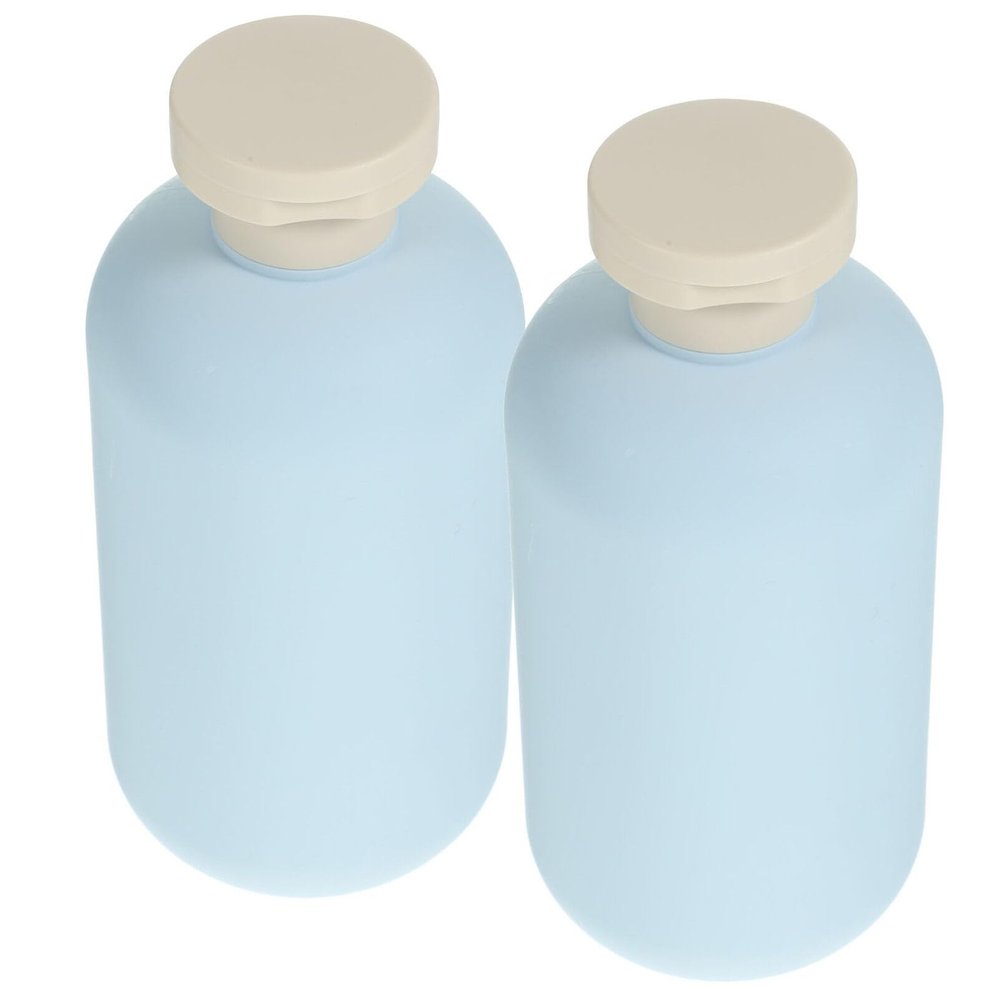 Alipis 2pcs Travel Shampoo Bottles with Cap Refillable Squeeze Containers for Toiletries Lotion Bottles for Outdoor Travel and Easy Refilling
