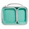 ROWNYEON 3-Piece Premium Cosmetic Organizer Set - Clear PVC & Faux Leather Storage Bags with Jewel-Tone Blue Lining, Waterproof Travel Toiletry Cases for Home/Carry-On (Jumbo/Medium/Mini) view 1