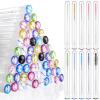 200 Pieces Mascara Wand Tube Set 100 Pcs Lash Spoolies for Eyelash Extensions 100 Pcs Diamond Empty Mascara Brush Disposable Colorful Eyebrow Applicator Makeup Tool (Bright) view 1