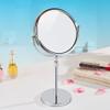 Nicesail 19 Inch Tall Makeup Mirror with 10X Magnification, Make up Mirror 8 Inch Double-Sided, Table Mirror with Pedestal for Shaving, Standing Mirror Height Adjustable Chrome Finish (8 Inch, 10X) view 2