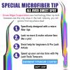 2pcs Fiber Tip Tweezers for Lash Extensions  Curved Tip Base Cut & Isolation Tweezers Set, Precision Stainless Steel Eyelash Extension Tools, Non-Slip Grip, Professional Lash Applicator (Multi) view 2