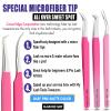 3pcs Micro Grip Lash Tweezers Set  Curved Classic, Boot Volume & Lightweight Isolation for Eyelash Extensions, Stainless Steel, Non-Slip, Professional Fiber Tip Tweezer Application Kit view 2
