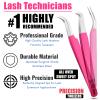 3pcs Micro Grip Lash Tweezers Set  Curved Classic, Boot Volume & Lightweight Isolation for Eyelash Extensions, Stainless Steel, Non-Slip, Professional Fiber Tip Tweezer Application Kit view 4