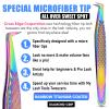 90 Degree Volume Fiber Tip Lash Tweezer  Multi Non Slip Diamond Grip, Precision Eyelash Extension Tool, Professional Stainless Steel Tweezers for Volume Fans, Classic & Mega Volume Lashes (Rainbow) view 2
