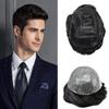 Hair Replacement System - All Poly Skin Toupee With 0.10mm Injected PU for Men, 8X10" 110% Density Natural Black #1B view 1