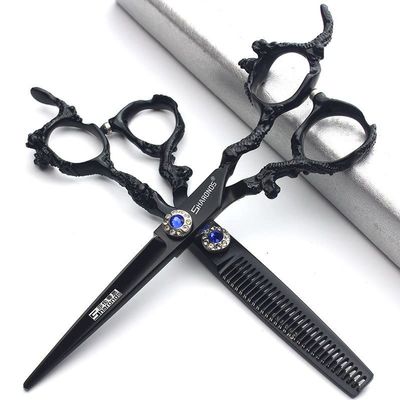 6/7/7.5/8/9 Inch Personalized Hair Scissors Salon Hair Styling Barber Scissors Stainless Steel Barber Tools (6 inch 2pc)