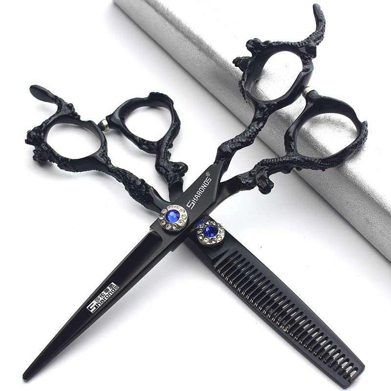 6/7/7.5/8/9 Inch Personalized Hair Scissors Salon Hair Styling Barber Scissors Stainless Steel Barber Tools (6 inch 2pc)