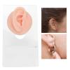 LUCKDANO Piercing Practice Model Soft Silicone Piercing Body Model with Display Rack for Eyebrow, Nose, Lip, Tongue, Navel, Ear, Jewelry Display (Light Skin Color) view 3