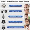Electric Head Shaver Bald Men - 7D Magnetic Face Heads Shavers Hair Clippers Wet Dry Shaving Kit for Men Gift Set Waterproof Razor Rotary Blade Beard Nose Trimmer, USB Type-C Rechargeable LED Display view 4