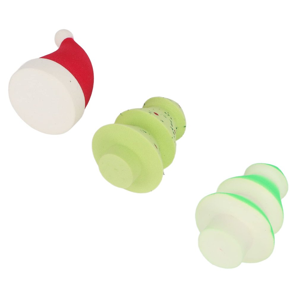3pcs Dry and Wet Use Makeup Sponge, Christmas Theme Blending Beauty Sponge, High Elasticity Beauty Blending Sponge for Powder Creams Liquid, Makeup Egg fo Face