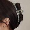 Champagne large size transparent women's fashion shark clip stick-on crystals view 2