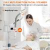 Professional Facial Steamer with 5X Magnifying Lamp, 2 in 1 Facial Steamer Upgrade PTC Heating, Esthetician Steamer Black Face Steamer for Salon Spa Beauty Skin Care (White) view 3