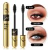 2pcs 2 in 1 Double Black 4D tubing Mascara Volume and Length Silk Fiber Lash Liquid Extension 5X Longer, Smudge Proof Waterproof and Sweat Resistant Fuller Mascara (2pcs) view 2