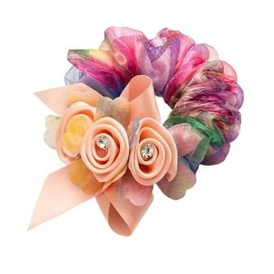 2pcs Lace Hair Bow Hair Yarn Silk Flower Headdress Elastique Cheveux Fille Fantaisie Tie Simple Hair Accessories For Women (Color : 15)