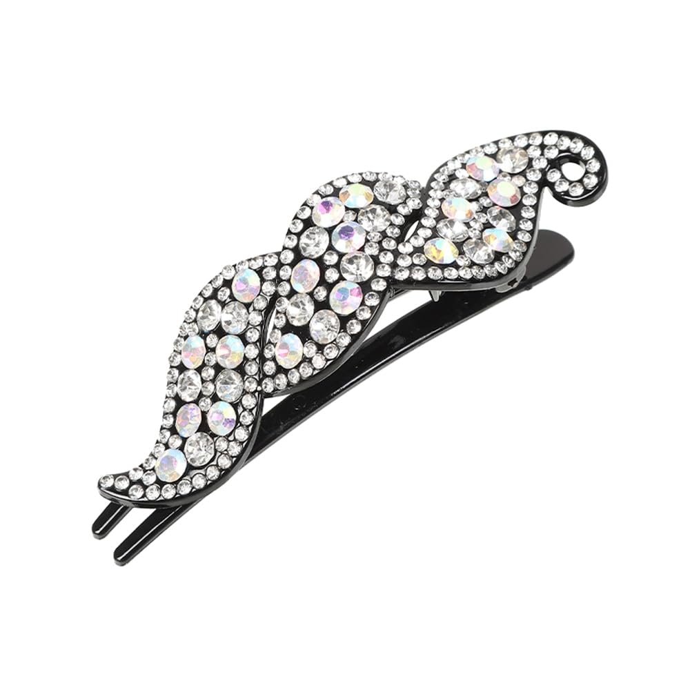 HXSCOO Female Colorful Flower Hollow Heart Hair Clip Barrette Hair Accessories Women Fashion Rhinestone Hairpin Headwear (Color : 2233B)