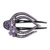 HXSCOO Female Colorful Flower Hollow Heart Hair Clip Barrette Hair Accessories Women Fashion Rhinestone Hairpin Headwear (Color : 9614b) view 1