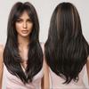 WUODHTW Long straight Wigs Wigs for Women Natural Looking Synthetic Wig with Long Bangs,Women Natural Synthetic Wig for Daily use Festival Cosplay Halloween Party view 3