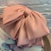 Bow Hairpin Women Popular Headwear Satin Fixed Hair Clip Large Retro Headdress Ponytail Clip Hair Accessories (Color : Peacock blue) view 2