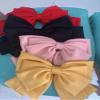 Bow Hairpin Women Popular Headwear Satin Fixed Hair Clip Large Retro Headdress Ponytail Clip Hair Accessories (Color : Peacock blue) view 4