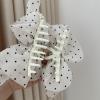 Wave Point Irregular Large Bowknot Hair Claws Lady Delicate Hairpins Barrettes Gilrs Hair Clips Hair Accessories (Color : pink) view 3