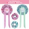 2+2 Satin Bonnets with Scrunchies for Kids, Cute Hair Bonnets for Girls Sleeping Curly Hair, E view 2
