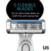 BIC Us. 5-Blade Unisex Disposable Razors For Men and Women, Lubrication Strip For a Smooth, Close Shave, 2-Count view 3