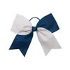 chass Girls Jumbo 2-Color Hair Bow with Attached Elastic Ponytail Holder (Navy/White) view 1