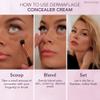 Dermaflage Waterproof Concealer Cream (Espresso) - Concealer Full Coverage, Matte Finish for Face & Body - Hides Dark Circles, Tattoos & Acne - Long Lasting Formula Used by Hollywood Makeup Artists view 3