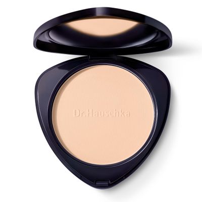 Dr. Hauschka Compact Powder 00, Translucent, Natural, Mineral, Set & Mattify, Touch-up, Silky Finish, for All Skin Tones, 0.28 oz