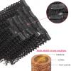 ABH AMAZINGBEAUTY Kinky Curly Human Hair Clip ins - 22 Inch, 7 Pcs Full Head - 3c/4a Brazilian Remy - Natural Black view 3