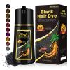 Black 3-in-1 Hair Dye for Men & Women - Long-Lasting Gray Hair Coverage, Shampoo Para Canas, Natural Color in Minutes - 16.9 Fl Oz view 1