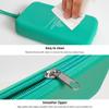 Silicone Small Makeup Bag Pouch for Purse, Travel Toiletry Bag Cute Portable Cosmetic Bag Waterproof Makeup Storage Bag Mini Zipper Clutch Makeup Organizer for Makeup, Beauty Tools (Small Green) view 4