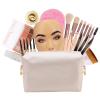3D Makeup Practice Board - Silicone Face, Reusable Mannequin with Brushes & Eyebrow Pencils, Eyelashes, Bag & Remover Towel view 1