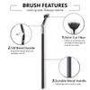 2PCS Mascara Fan Brush, INENK Lash Wand Brush Fan for Natural Lifted Effects and Enhance Lower Lashes, Synthetic Fibre Smooth Application No Smearing Clumping, Easy to Use Mascara on Lash Line view 3